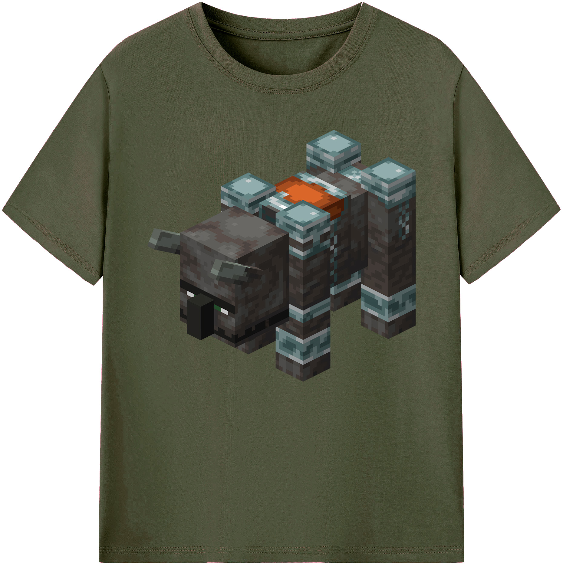 （画像用） マインクラフト ブロックの世界 Minecraft MC Block world 綿100％ メンズ半袖Tシャツ｜肌触りやわらか＆通気性